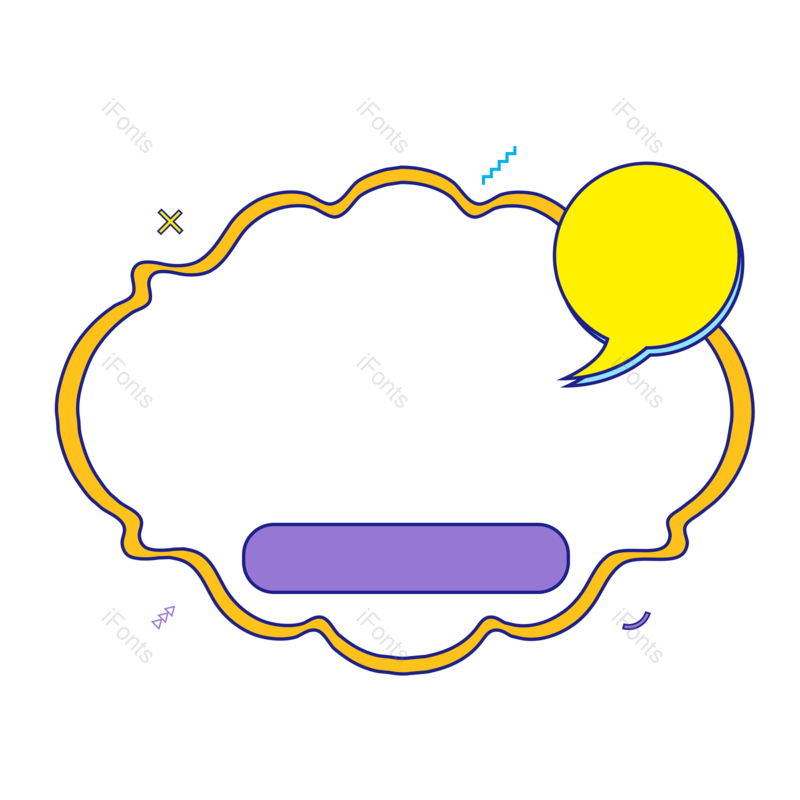 边框图片,卡通元素,对话框PNG,卡通边框免抠素材